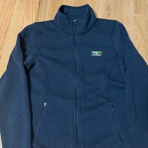 LL Bean Sweater Fleece Full Zip Jacket. Size medium.